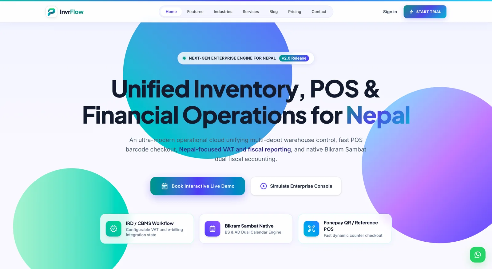 InvrFlow official website homepage preview